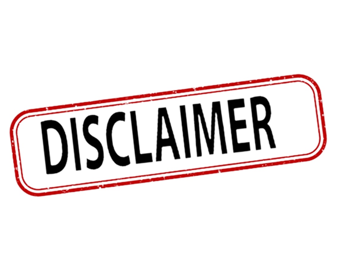 Un curieux disclaimer...