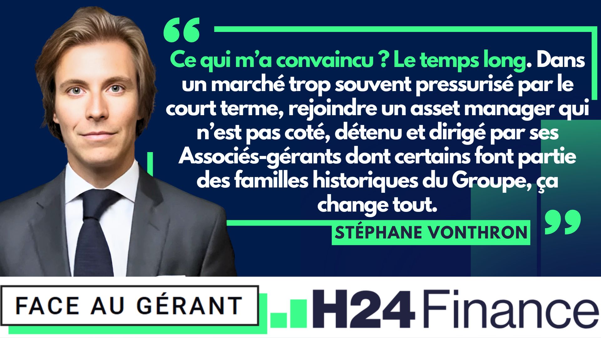 Pourquoi Stéphane Vonthron a pris la direction de Lombard Odier IM en France et au Belux